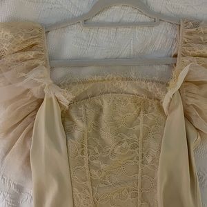 Free people beige lace top